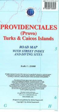 Buy map Providenciales (Provo), Turks & Caicos Islands, Road Map by Kasprowski Publisher
