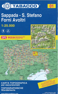 Buy map Sappada - S. Stefano - Forni Avoltri - Val Visdende Topographic Hiking Map