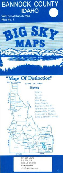 Buy map Bannock County, Idaho with Pocatella city map by Big Sky Maps