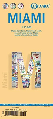 Buy map Miami, Florida by Borch GmbH.