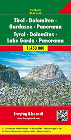 Buy map Tyrol, Dolomites and Lake Garda, Italy by Freytag-Berndt und Artaria