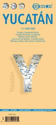 Buy map Yucatan Peninsula, Mexico