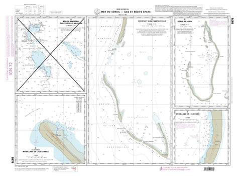 Buy map Mer du Corail - Iles et recifs Apars by SHOM