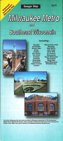 Buy map Milwaukee, Wisconsin Metro and Southeast Wisconsin by The Seeger Map Company Inc.