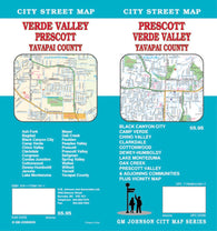 Buy map Prescott, Camp Verde, Cottonwood and Chino Valley, Arizona by GM Johnson