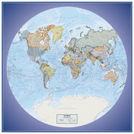 Buy map Hemispheres Global View Series World Political Wall Map, laminated edition