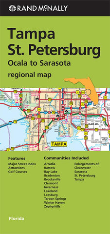 Buy map Tampa, St Petersburg and Ocala to Sarasota Regional by Rand McNally