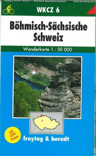 Buy map Bohemia, Saxony, Switzerland, Hiking Map WKCZ 6 by Freytag-Berndt und Artaria
