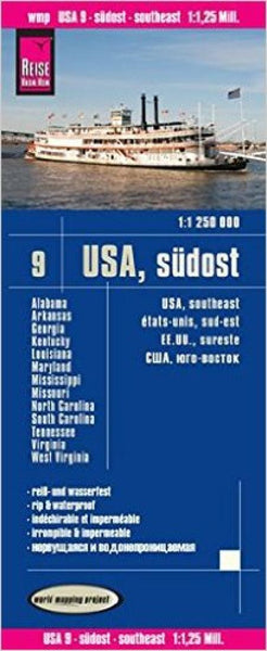 Buy map United States, Southeast by Reise Know-How Verlag