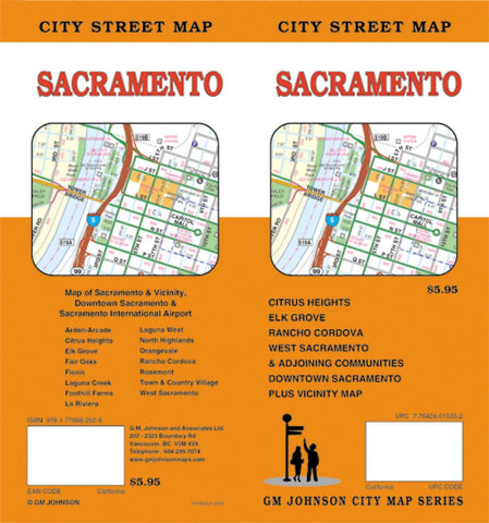 Buy map Sacramento, California by GM Johnson