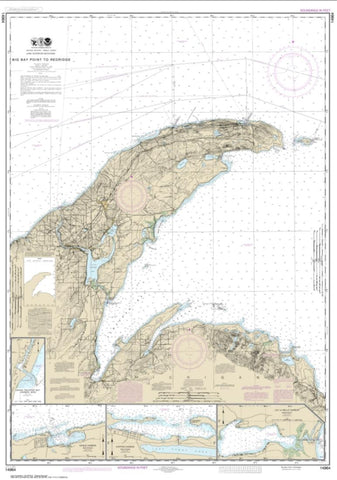 Buy map Big Bay Point to Redridge; Grand Traverse Bay Harbor; Lac La Belle harbor; Copper and Eagle Harbors (14964-22) by NOAA