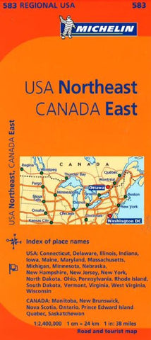 Buy map United States, Northeastern and Canada, Eastern (583) by Michelin Maps and Guides