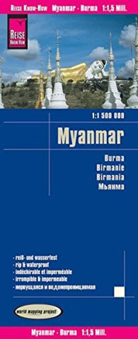 Buy map Myanmar = Burma = Birmanie = Birmania