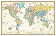 Buy map World, Classic Series Rolled Map, Beige by Rand McNally
