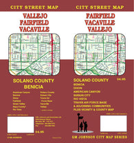Buy map Fairfield, Vacaville and Vallejo, California by GM Johnson