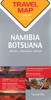 Buy map Namibia, Botswana : travel map = Namibia, Botsuana