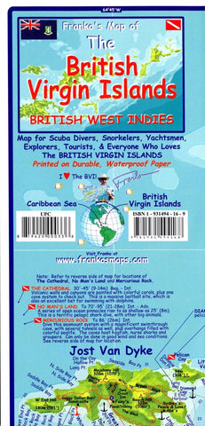 Buy map Caribbean Map, British Virgin Islands, folded, 2009 by Frankos Maps Ltd.