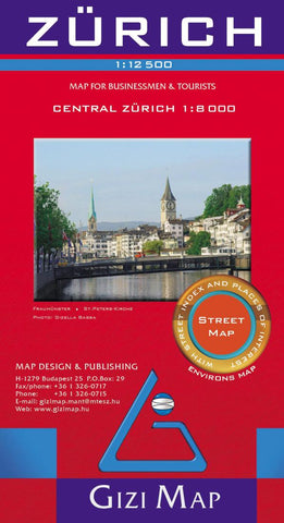 Buy map Zürich : 1:12,500 : central Zürich 1:8,000 : street map
