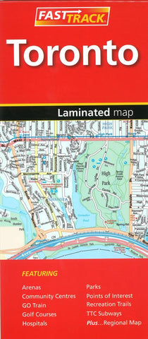 Buy map Toronto, Ontario Fast Track Laminated Map by Canadian Cartographics Corporation
