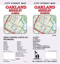 Buy map Oakland, Berkley and Richmond, California by GM Johnson