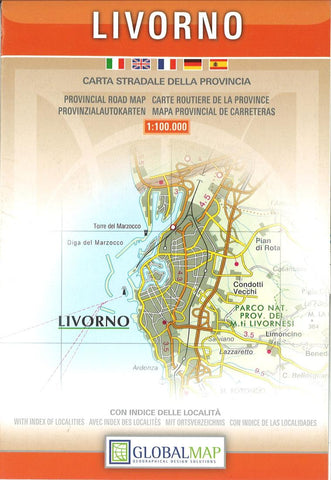Buy map Livorno Province, Italy by Litografia Artistica Cartografica