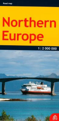 Buy map Europe, Northern, road map by Jana Seta