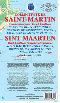 Buy map Saint Martin/Sint Maarten, Dutch and French Caribbean, Street Map by Kasprowski Publisher