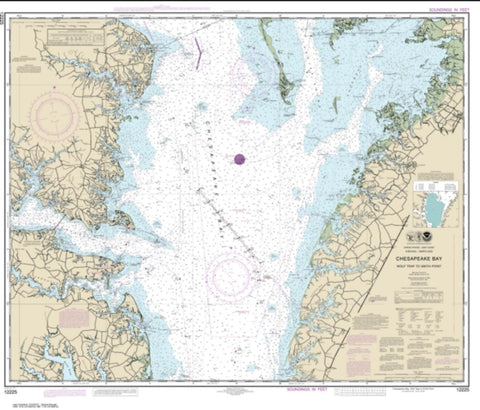 Buy map Chesapeake Bay Wolf Trap to Smith Point (12225-60) by NOAA