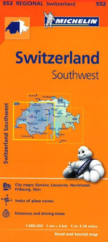 Buy map Switzerland, Southwest (552) by Michelin Maps and Guides