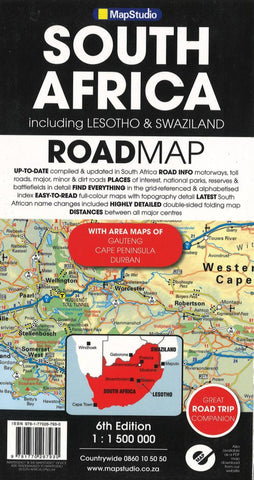 Buy map South Africa Road Map : including Lesotho and Swaziland 1:1 500 000