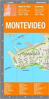 Buy map Montevideo, Uruguay by deDios