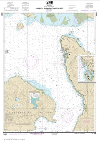 Buy map Wrangell Harbor and approaches; Wrangell Harbor (17384-10) by NOAA