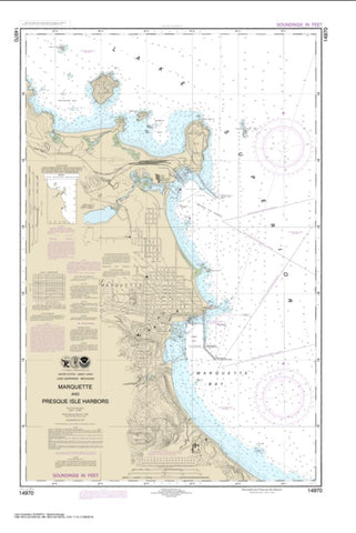 Buy map Marquette and Presque Isle Harbors (14970-27) by NOAA