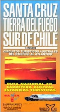 Buy map Santa Cruz and Tierra del Fuego, Chile by Zagier y Urruty