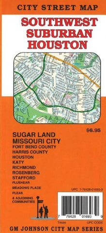 Buy map Houston, Southwest Suburban by GM Johnson