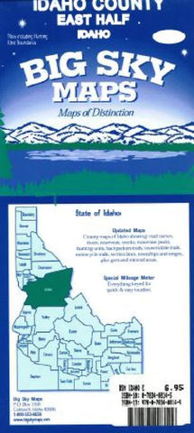 Buy map Idaho County, Idaho, east half by Big Sky Maps