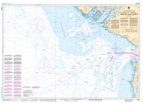 Buy map Approaches to/Approches a Juan de Fuca Strait by Canadian Hydrographic Service