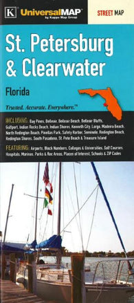 Buy map St. Petersburg and Clearwater, Florida by Kappa Map Group
