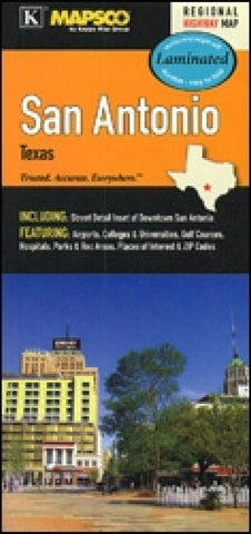 Buy map San Antonio, Texas, laminated by Kappa Map Group