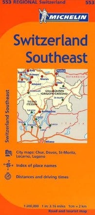 Buy map Switzerland, Southeast (553) by Michelin Maps and Guides