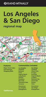 Buy map Los Angeles and San Diego, California Regional