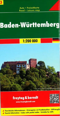 Buy map Germany, Baden-Wurttemberg by Freytag-Berndt und Artaria