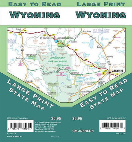 Buy map Wyoming : large print = Wyoming : easy to read