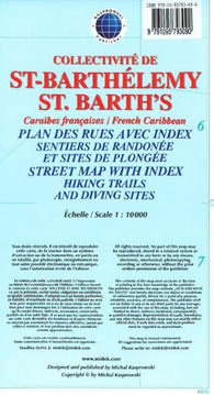 Buy map St Barths, French Caribbean, Street map by Kasprowski Publisher
