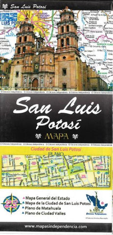 Buy map San Luis Potosi, Mexico, State and Major Cities Map by Ediciones Independencia