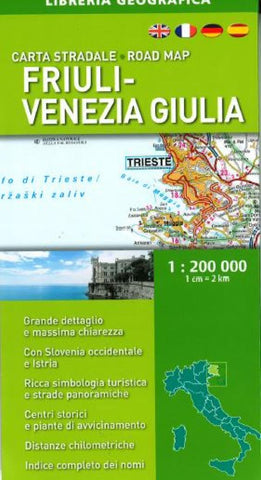 Buy map Friuli-Venezia Giulia, Italy, Road Map by Libreria Geografica