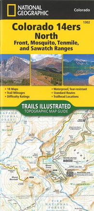 Buy map Colorado 14ers North, Map 1302