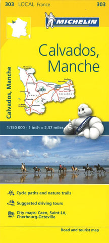 Buy map Calvados, Manche Road and Tourist Map by Michelin Travel Partner