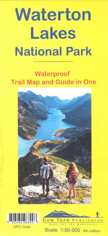 Buy map Waterton Lakes National Park, Alberta and British Columbia Trail Map and Guide (waterproof) by Gem Trek