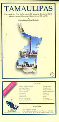 Buy map Tamaulipas, Mexico, State and Major Cities Map by Ediciones Independencia